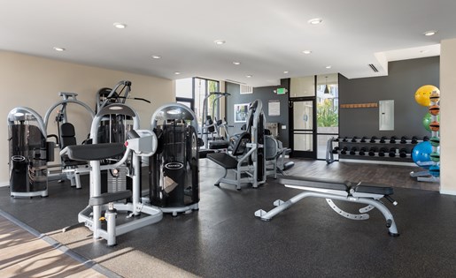 Fitness Center with Cardio and Strength Equipment at Sherman Circle, Van Nuys, 91405