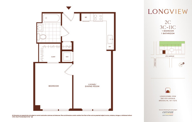 1 bed, 1 bath, $4,212, Unit 2C