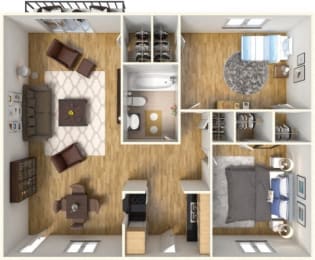 2 beds, 1 bath, 850 sqft, $1,270