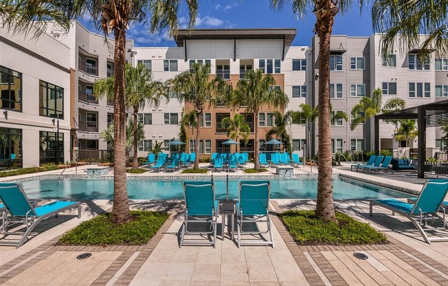 Resort-Style Pool at Lyra Luxury Apartments Near Downtown Sarasota, FL