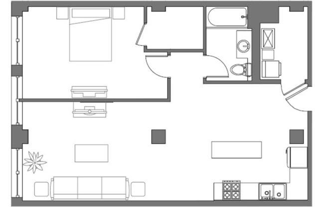 1 bed, 1 bath, 862 sqft, $5,720