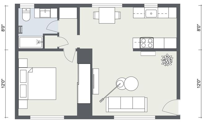 1 bed, 1 bath, 718 sqft, $2,295, Unit 16