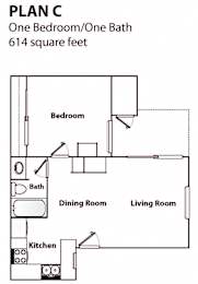 1 bed, 1 bath, 615 sqft, $1,878