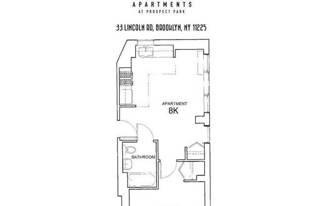1 bed, 1 bath, $3,100, Unit 8K
