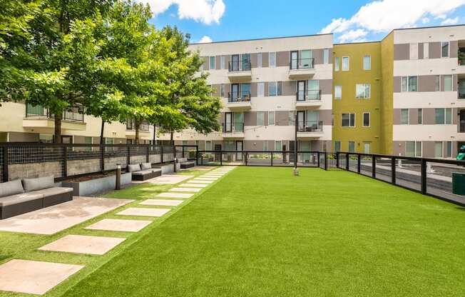 Dog Park with Turf and Shaded Seating