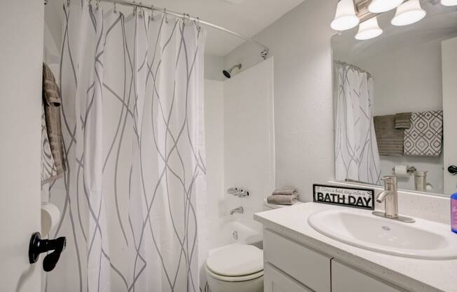 Renovated Bathroom at Captiva Club Apartments at 4401 Club Captiva Drive in Tampa, FL 33615