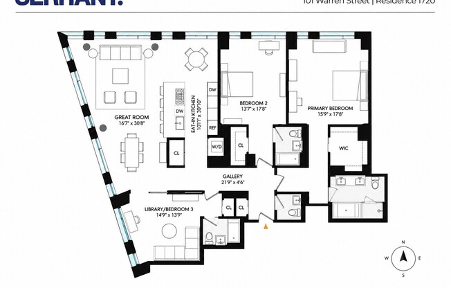 3 beds, 4.5 baths, 2,366 sqft, $26,000, Unit 1720