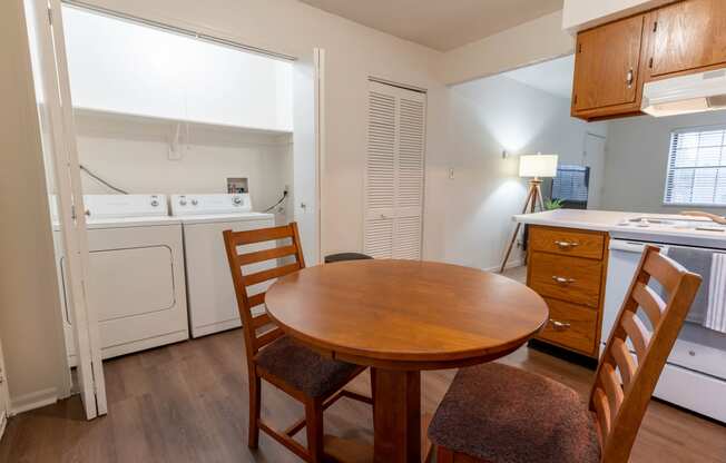 Contemporary Dining Room at Sandstone Court Apartments, Greenwood