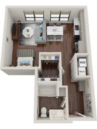 Studio, 1 bath, 579 sqft, $1,371