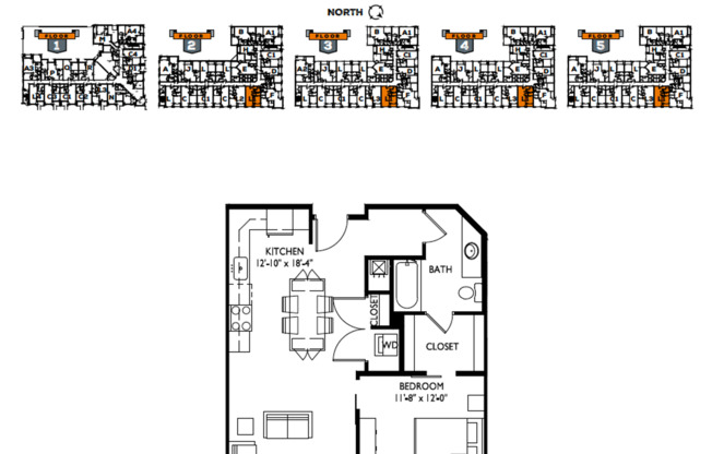 1 bed, 1 bath, 790 sqft, $1,450, Unit The Foundry 311