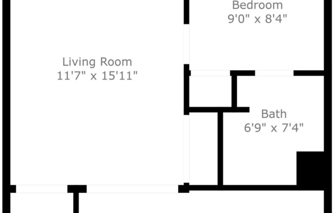 1 bed, 1 bath, 415 sqft, $796, Unit 511