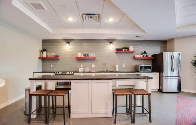 community room kitchen at Lake Jonathan Flats, Chaska, MN