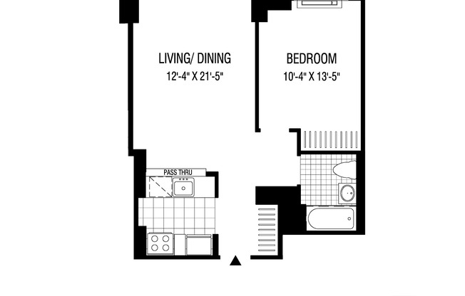 1 bed, 1 bath, $4,585, Unit 2412