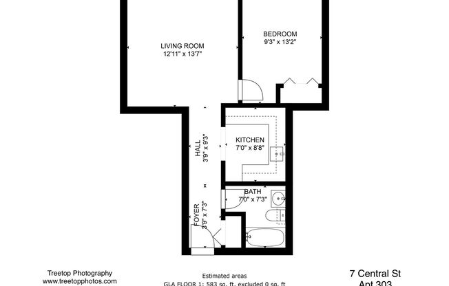 1 bed, 1 bath, 510 sqft, $1,800, Unit Apt # 303