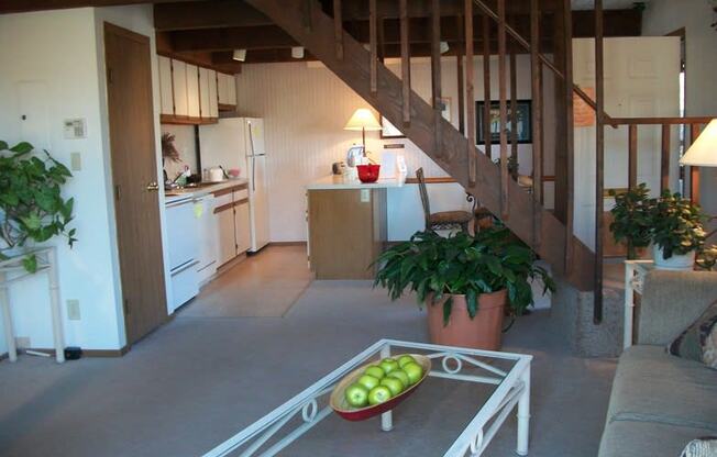 Kitchen View Off Living Area at Abbington Village Apartments, Columbus, OH, 43228