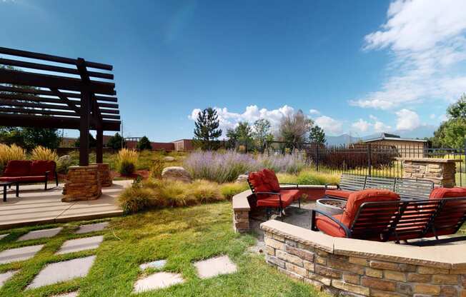 Outdoor Fire Pit at University Village Apartments, Colorado Springs, 80918