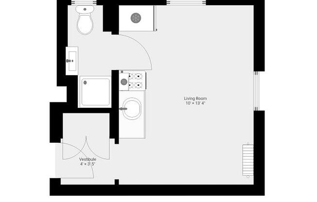 Studio, 1 bath, $2,375, Unit 1-S