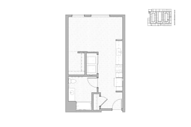 Studio, 1 bath, 561 sqft, $1,469