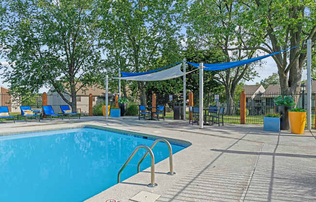 Pool with sundeck