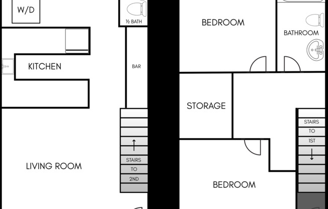 2 beds, 1.5 baths, 850 sqft, $1,597, Unit 12