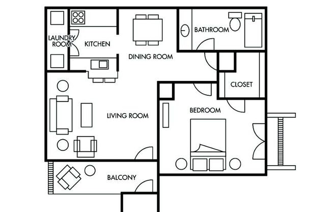 1 bed, 1 bath, 671 sqft, $819