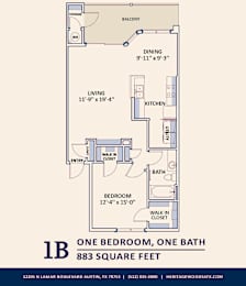 1 bed, 1 bath, 883 sqft, $1,665