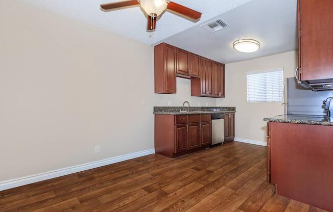 a room with a wooden floor