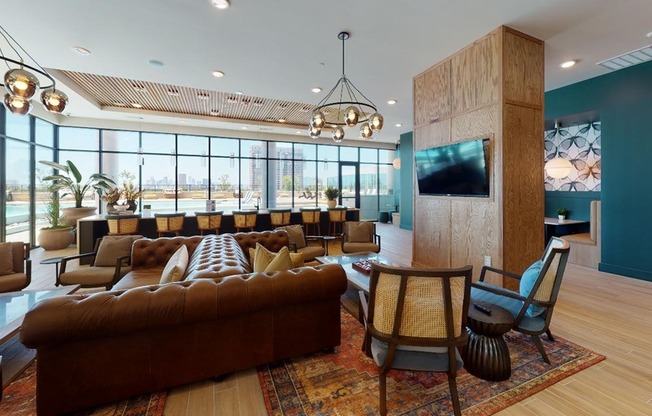 Take in sweeping views of Dallas in our 5th floor lounge.