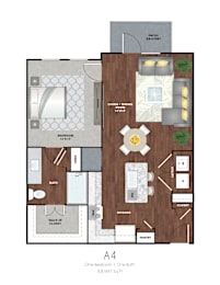 1 bed, 1 bath, 841 sqft, $1,478