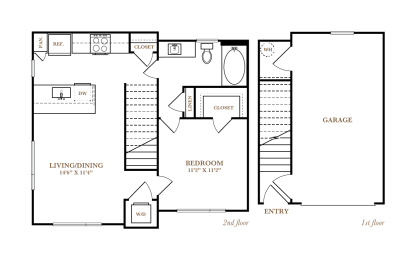 1 bed, 1 bath, 671 sqft, $1,543