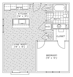 1 bed, 1 bath, 747 sqft, $1,515
