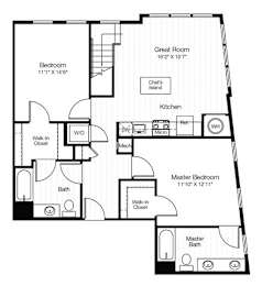 2 beds, 2 baths, 1,230 sqft, $4,919