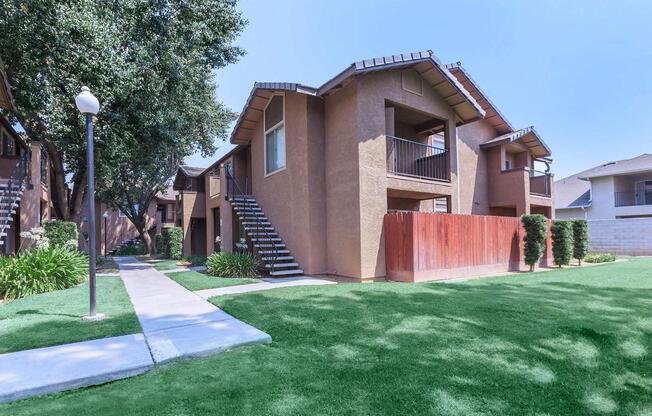 a large lawn in front of a house