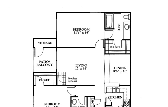 2 beds, 2 baths, 1,073 sqft, $1,420, Unit 1038