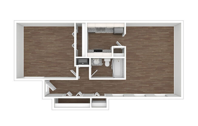 1 bed, 1 bath, 650 sqft, $1,455