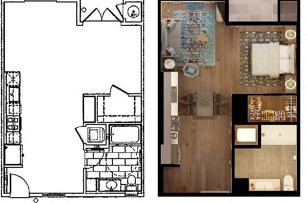 Studio, 1 bath, 814 sqft, $3,050