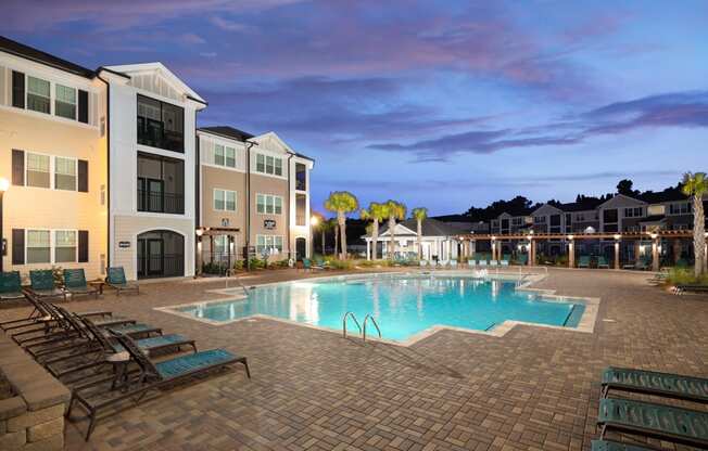 Night view at Abberly Crossing Apartment Homes, Ladson, 29456