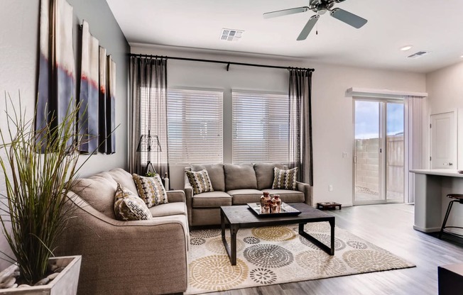 Living Room With Expansive Window at Avilla Lehi Crossing, Mesa, 85213