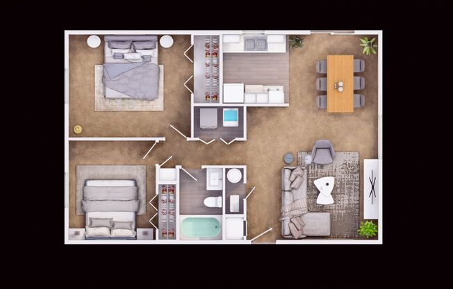 Spacious two-bedroom home available today!
