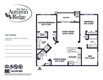 2 beds, 2 baths, 1,305 sqft, $3,200