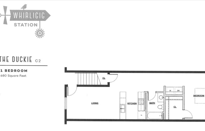 1 bed, 1 bath, 680 sqft, $1,125, Unit 260 C