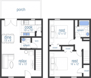 2 beds, 1.5 baths, 1,104 sqft, $1,785