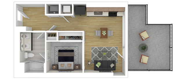 1 bed, 1 bath, 568 sqft, $2,899