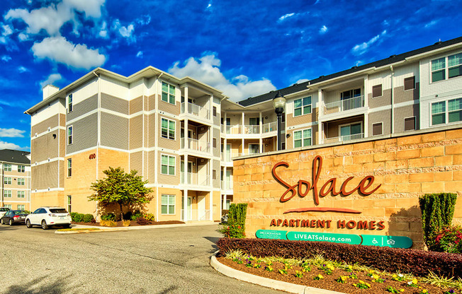 Solace Apartments SIgn