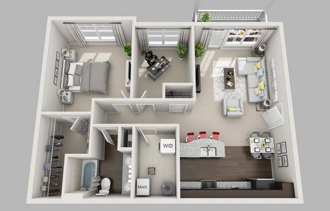 1 bed, 1 bath, $2,019