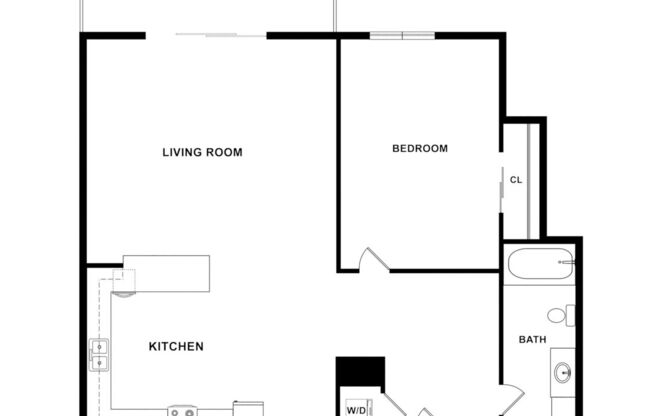 1 bed, 1 bath, 800 sqft, $2,212