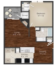 1 bed, 1 bath, 777 sqft, $1,127