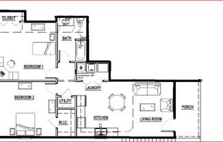 2 beds, 1 bath, 975 sqft, $925, Unit 2721 (M-130)