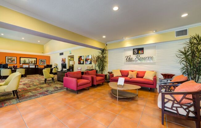 Leasing Office Lounge Area at The Reserve at Warner Center, Woodland Hills, CA