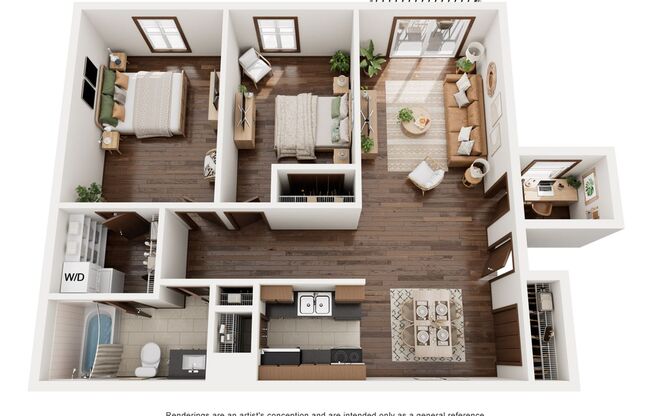 2 beds, 1 bath, 1,000 sqft, $1,650, Unit 7717CF